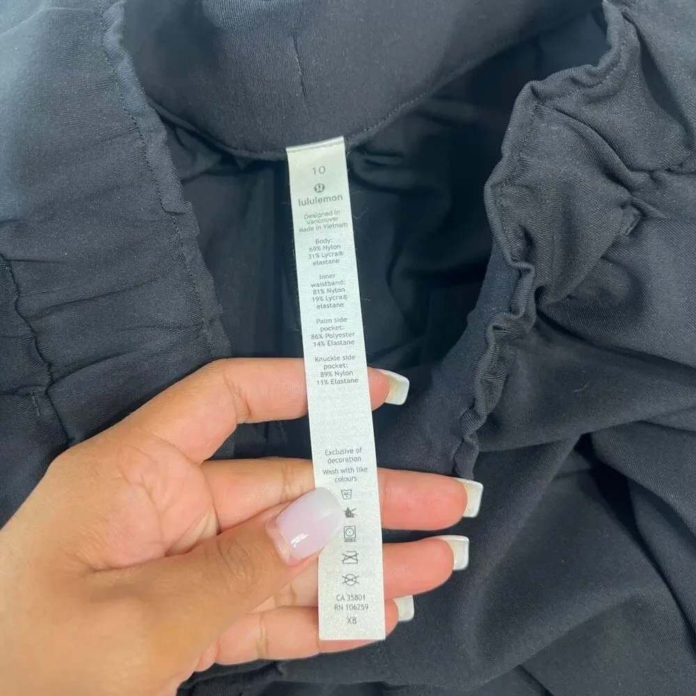 Lululemon Keep It Moving Black Pants High Rise 10 Women